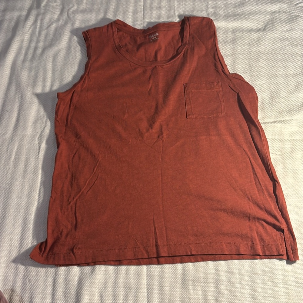 Madewell Tank Tops in Rust, Mauve, and Striped Red - Picture 5 of 14
